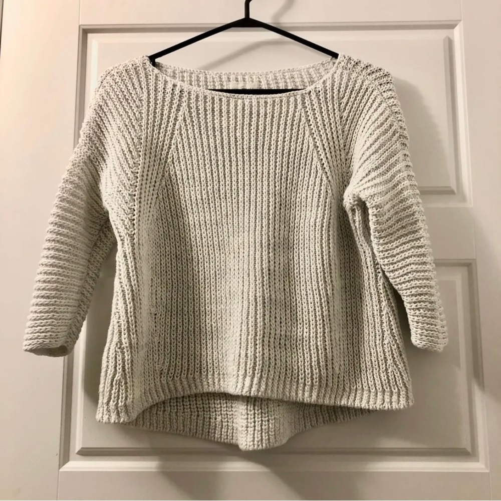 Lou & Grey - Beige/Light Grey Sweater Size XS
